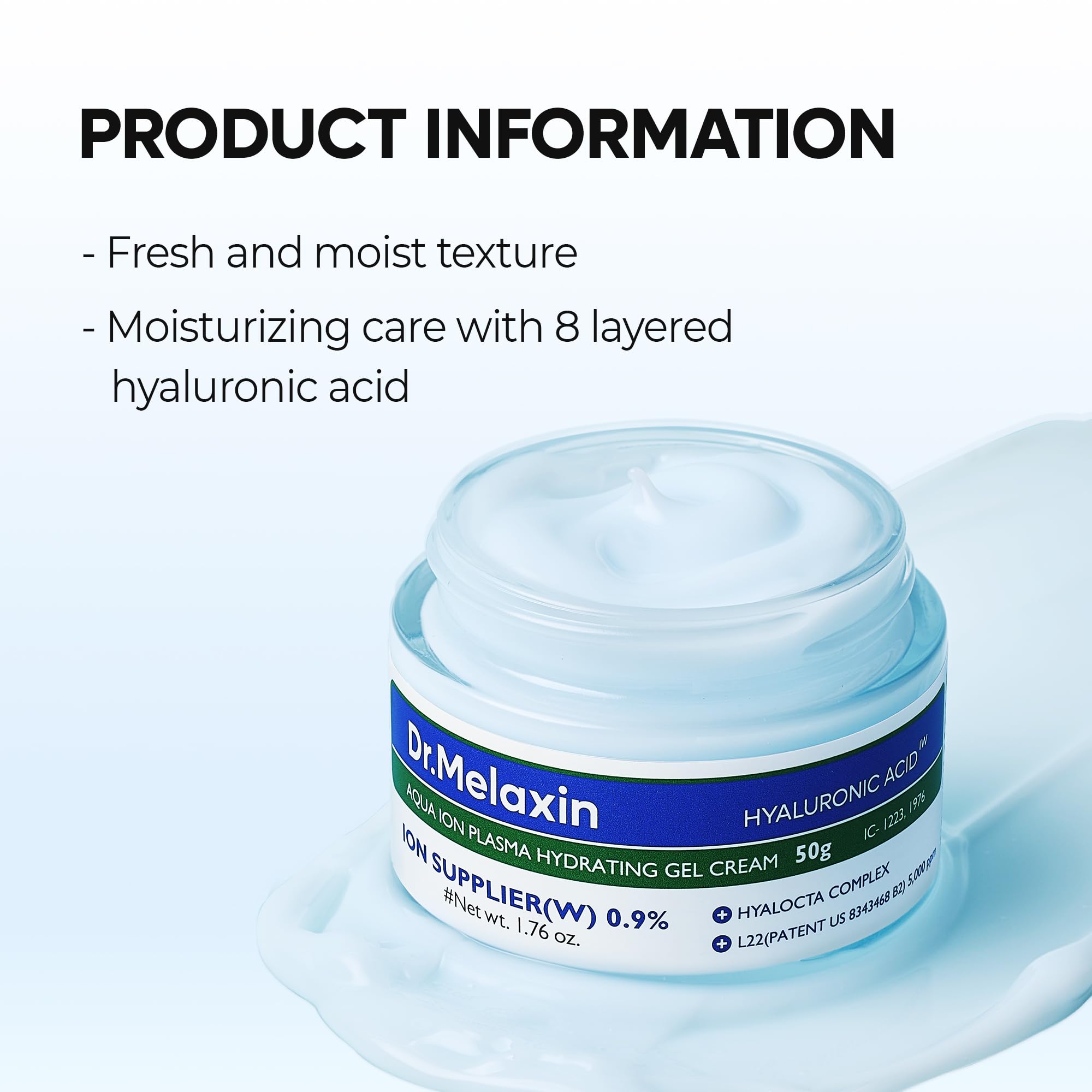 Amazon.com: Dr.Melaxin Aqua Ion Plasma Hydrating Gel Cream for Dry